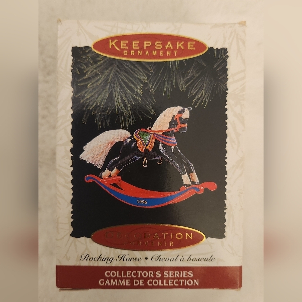 Vintage & Rare Hallmark Keepsake Rocking Horse Ornament - 1996